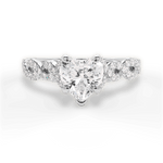 Justine Heart Cut Lab Grown Diamond 14Kt White Gold Engagement Ring