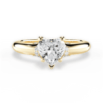 Florence Heart Cut Lab Grown Diamond 18Kt Yellow Gold Engagement Ring
