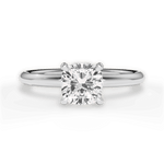 Brenda Cushion Cut Lab Grown Diamond 14Kt White Gold Engagement Ring