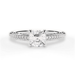 Caroline Asscher Cut Lab Grown Diamond Platinum Engagement Ring