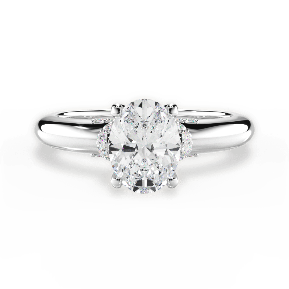 Florence Oval Cut Lab Grown Diamond Platinum Engagement Ring