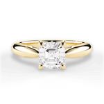 Colleen Asscher Cut Lab Grown Diamond 18Kt Yellow Gold Engagement Ring