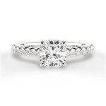 Dana Cushion Cut Lab Grown Diamond 14Kt White Gold Engagement Ring