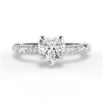Gloria Heart Cut Lab Grown Diamond Platinum Engagement Ring