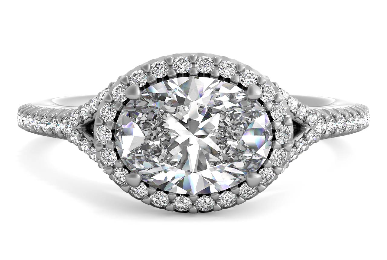 Kate Oval Cut Lab Grown Diamond Platinum Engagement Ring
