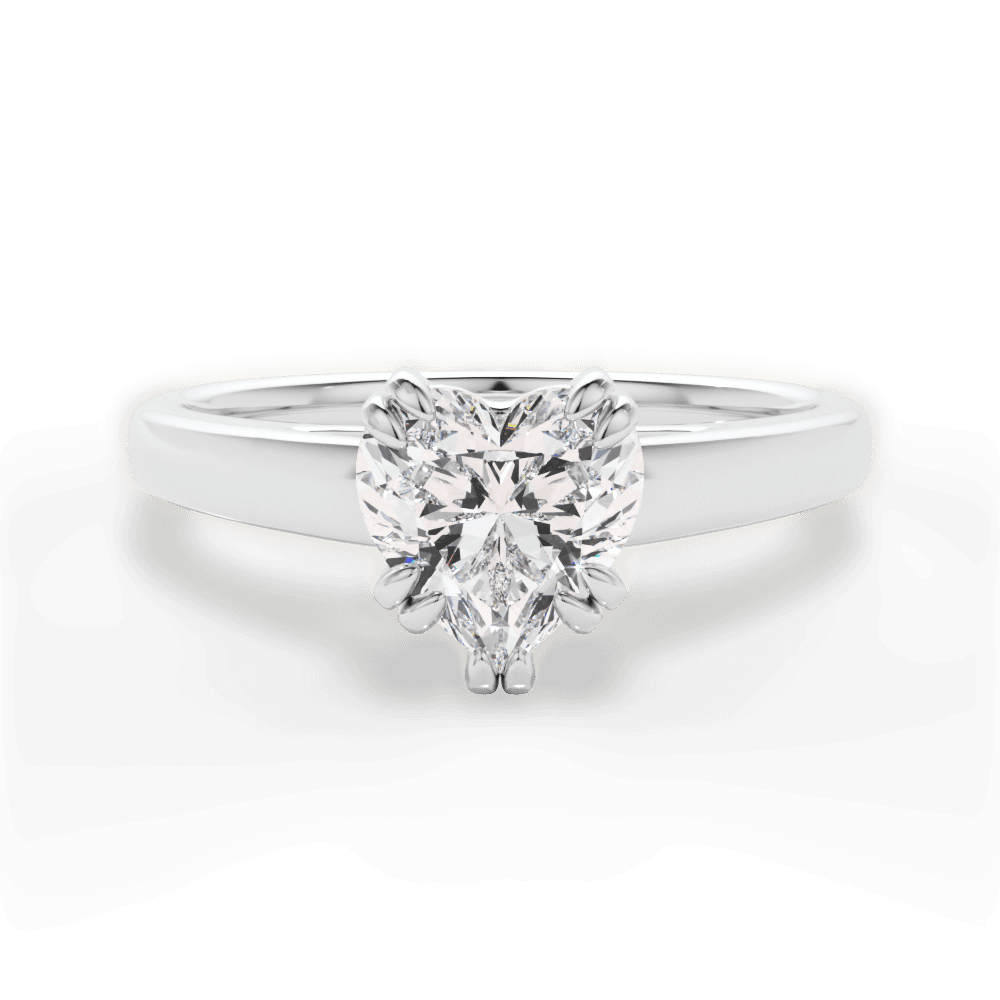 Anna Heart Cut Lab Grown Diamond 18Kt White Gold Engagement Ring