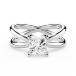 Ada Princess Cut Lab Grown Diamond Platinum Engagement Ring