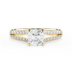 Kendra Asscher Cut Lab Grown Diamond 18Kt Yellow Gold Engagement Ring
