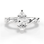 Emma Marquise Cut Lab Grown Diamond 14Kt White Gold Engagement Ring