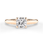 Annette Cushion Cut Lab Grown Diamond 18Kt Rose Gold Engagement Ring