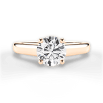 Ariana Round Cut Lab Grown Diamond 18Kt Rose Gold Engagement Ring