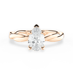 Bianca Pear Cut Lab Grown Diamond 18Kt Rose Gold Engagement Ring