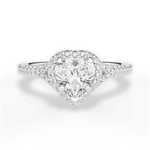 Judy Heart Cut Lab Grown Diamond Platinum Engagement Ring