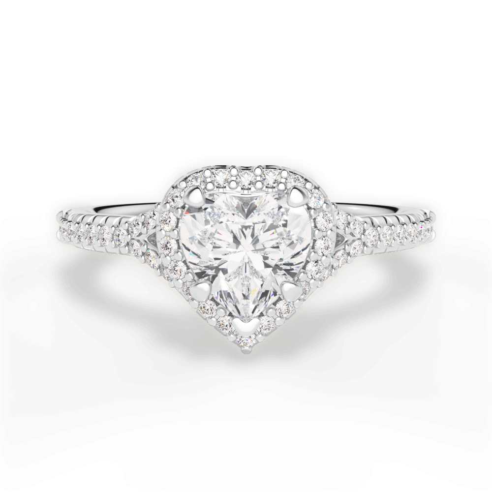 Judy Heart Cut Lab Grown Diamond 18Kt White Gold Engagement Ring