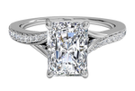 Elise Radiant Cut Lab Grown Diamond Platinum Engagement Ring