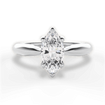 Beverly Marquise Cut Lab Grown Diamond Platinum Engagement Ring