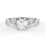 Geraldine Asscher Cut Lab Grown Diamond 18Kt White Gold Engagement Ring