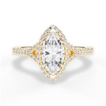 Judy Marquise Cut Lab Grown Diamond 18Kt Yellow Gold Engagement Ring