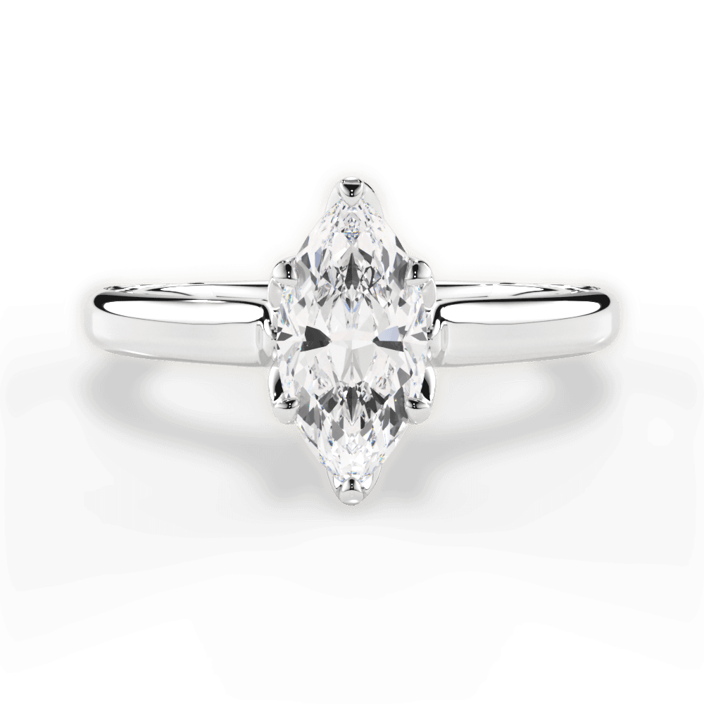 Carrie Marquise Cut Lab Grown Diamond Platinum Engagement Ring