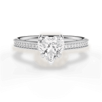 Janet Heart Cut Lab Grown Diamond 18Kt White Gold Engagement Ring