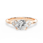 Celeste Cushion Cut Lab Grown Diamond 18Kt Rose Gold Engagement Ring