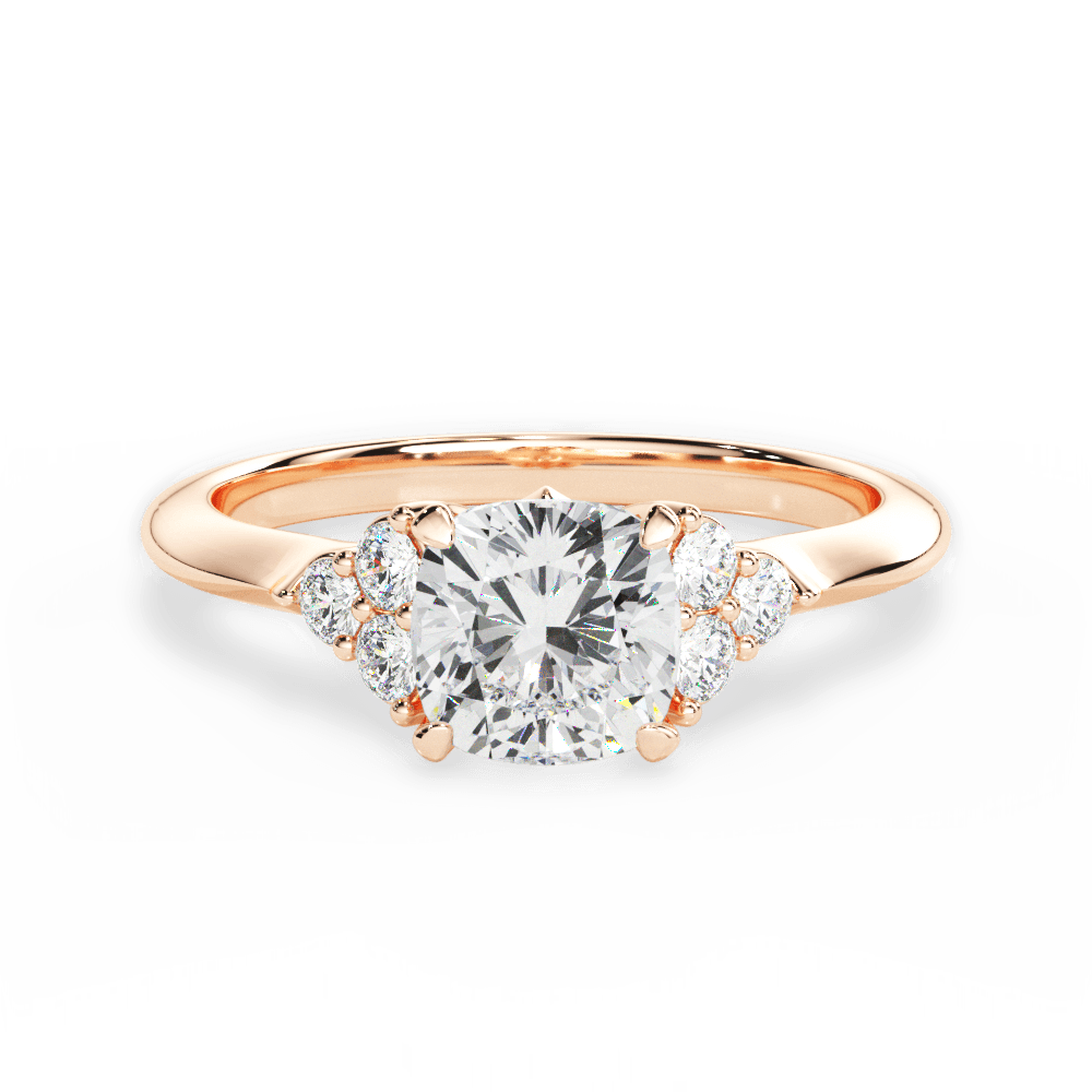 Celeste Cushion Cut Lab Grown Diamond 18Kt Rose Gold Engagement Ring
