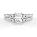 Jessica Radiant Cut Lab Grown Diamond Platinum Engagement Ring