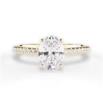 Giselle Oval Cut Lab Grown Diamond 18Kt Yellow Gold Engagement Ring