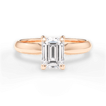 Beth Emerald Cut Lab Grown Diamond 18Kt Rose Gold Engagement Ring