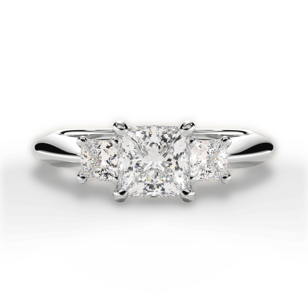 Dorothy Princess Cut Lab Grown Diamond Platinum Engagement Ring