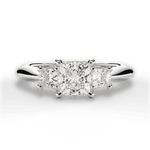 Dorothy Princess Cut Lab Grown Diamond 14Kt White Gold Engagement Ring