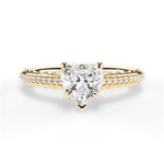 Caroline Heart Cut Lab Grown Diamond 18Kt Yellow Gold Engagement Ring