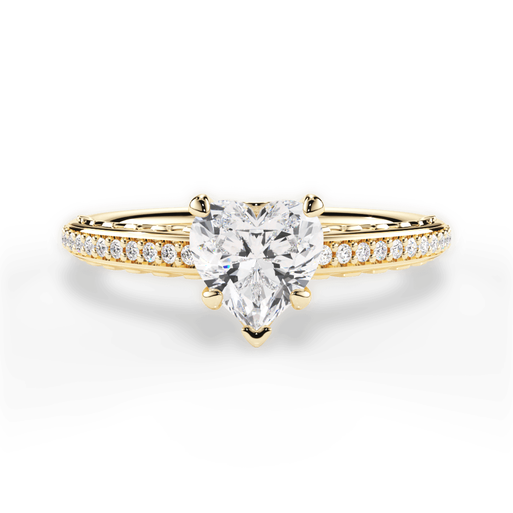 Caroline Heart Cut Lab Grown Diamond 18Kt Yellow Gold Engagement Ring