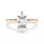 Angie Marquise Cut Lab Grown Diamond 18Kt Rose Gold Engagement Ring