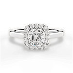 Fiona Cushion Cut Lab Grown Diamond Platinum Engagement Ring