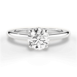 Brianna Round Cut Lab Grown Diamond 14Kt White Gold Engagement Ring