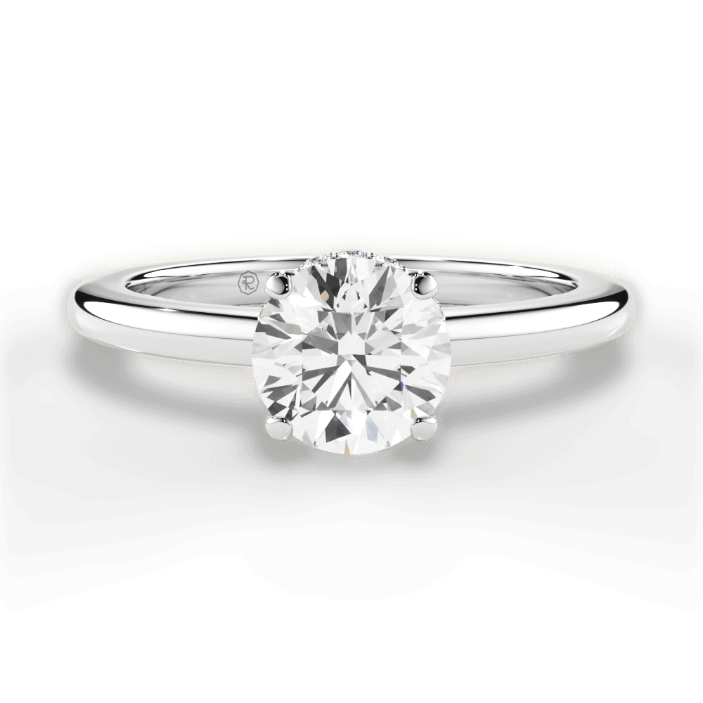 Brianna Round Cut Lab Grown Diamond Platinum Engagement Ring
