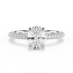 Kristen Oval Cut Lab Grown Diamond Platinum Engagement Ring
