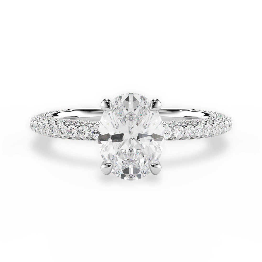 Kristen Oval Cut Lab Grown Diamond Platinum Engagement Ring