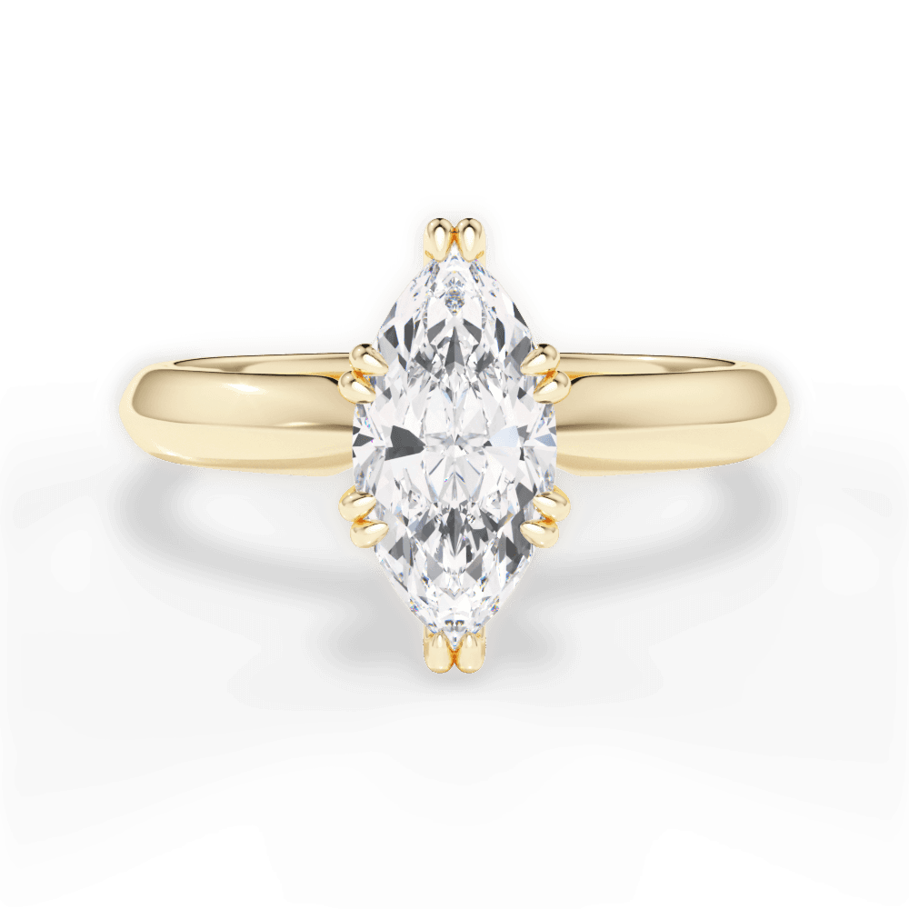 Claudia Marquise Cut Lab Grown Diamond 18Kt Yellow Gold Engagement Ring