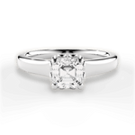 Carol Asscher Cut Lab Grown Diamond 14Kt White Gold Engagement Ring