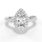 Kim Marquise Cut Lab Grown Diamond 14Kt White Gold Engagement Ring