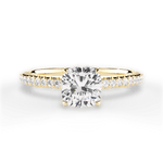 Giselle Cushion Cut Lab Grown Diamond 18Kt Yellow Gold Engagement Ring