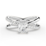 Jennifer Radiant Cut Lab Grown Diamond 18Kt White Gold Engagement Ring