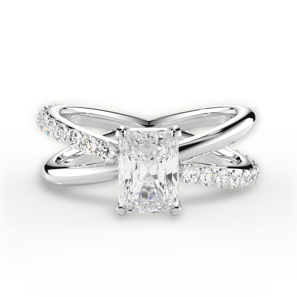 Jennifer Radiant Cut Lab Grown Diamond 18Kt White Gold Engagement Ring