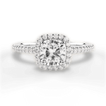 Joanne Cushion Cut Lab Grown Diamond 18Kt White Gold Engagement Ring