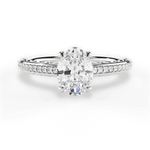 Caroline Oval Cut Lab Grown Diamond 14Kt White Gold Engagement Ring