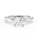 Bianca Princess Cut Lab Grown Diamond 14Kt White Gold Engagement Ring