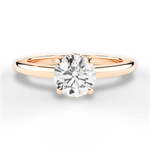 Brianna Round Cut Lab Grown Diamond 18Kt Rose Gold Engagement Ring