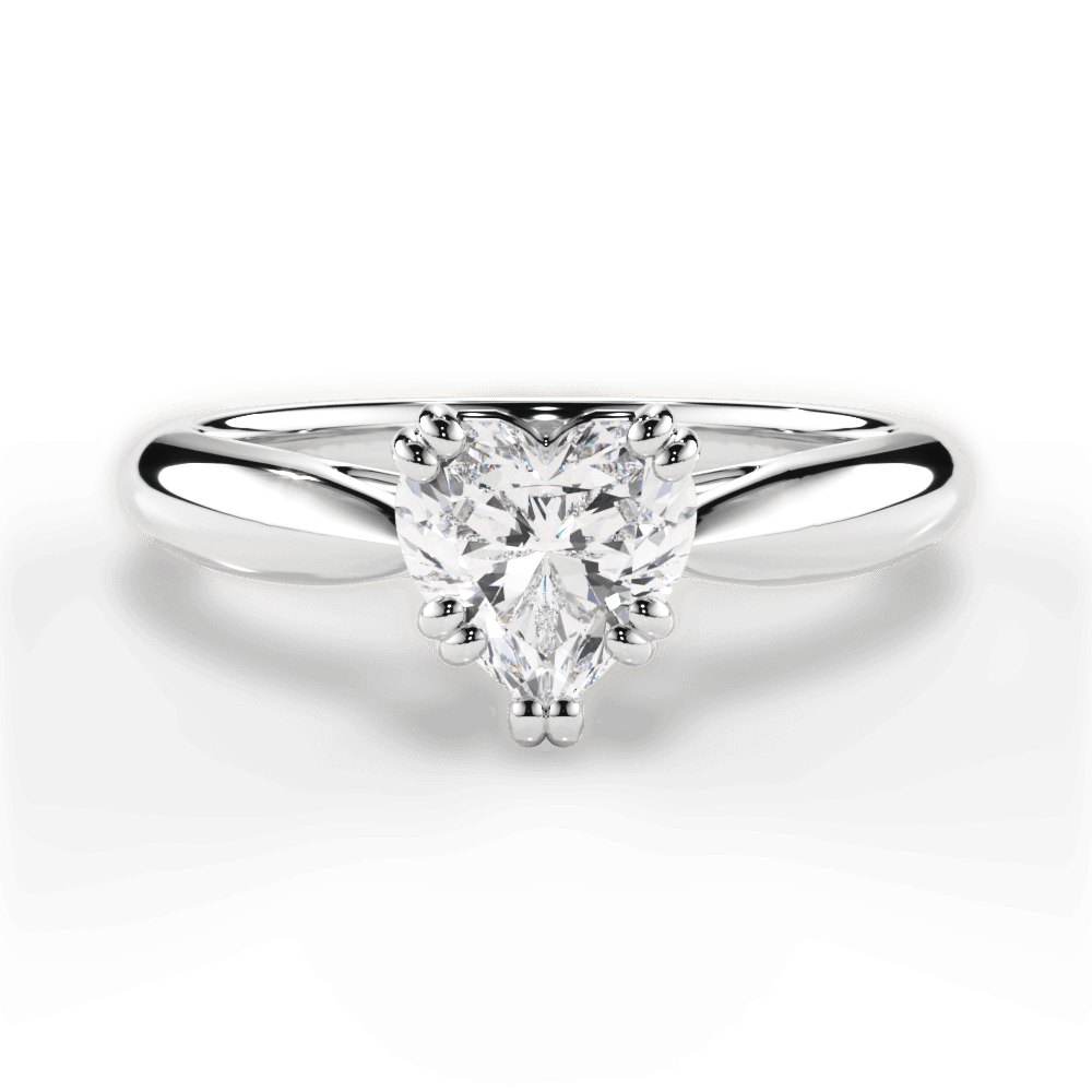 Camila Heart Cut Lab Grown Diamond 18Kt White Gold Engagement Ring